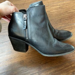 Frye black ankle boots